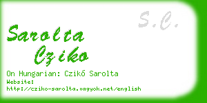 sarolta cziko business card
