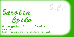 sarolta cziko business card